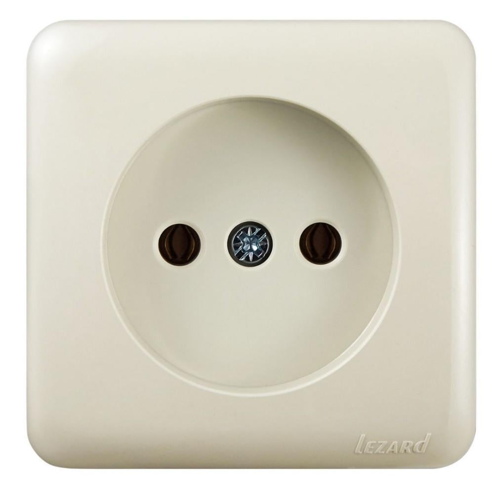 Розетка одинарна Lezard Viola б/з Кремовий (751-0300-121B)