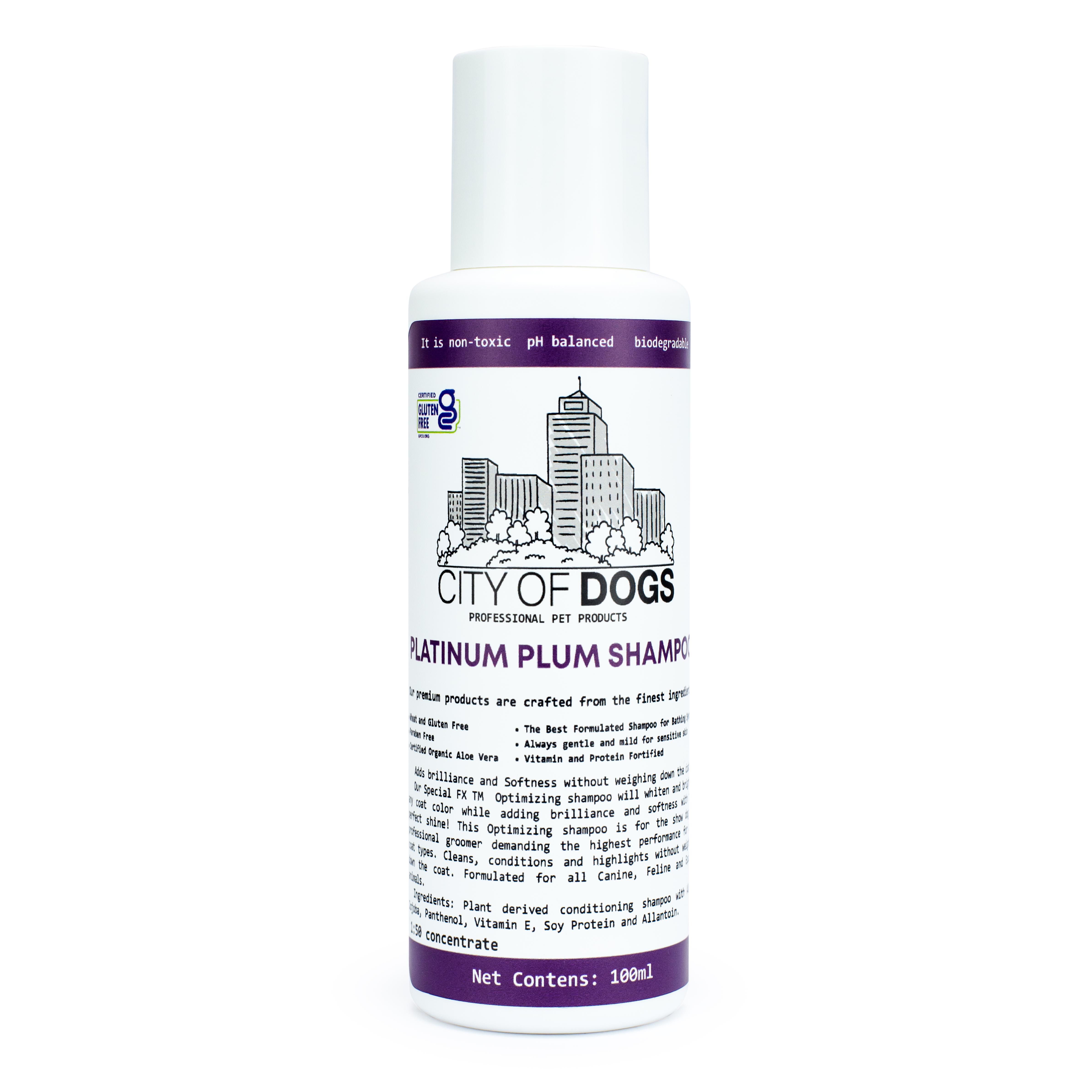 Шампунь оптимизирующий City of Dogs Platinum Plum 100 мл (cod-606-100)
