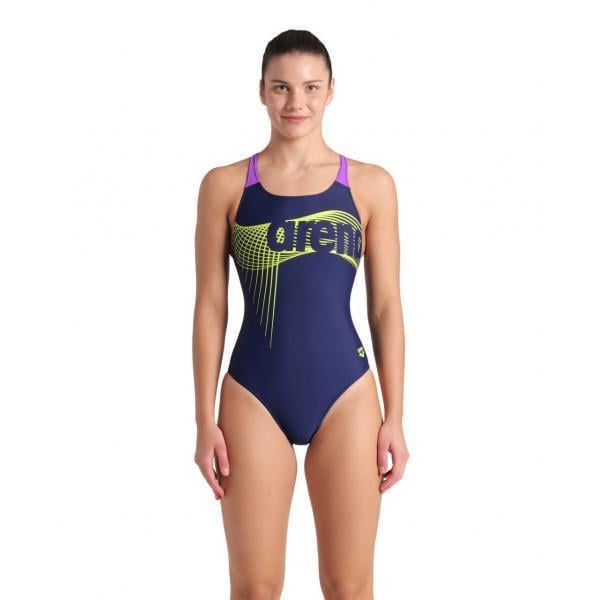 Купальник жіночий Arena WAKE SWIMSUIT SWIM PRO BACK р. 42 Темно-синій (008066-709 42)