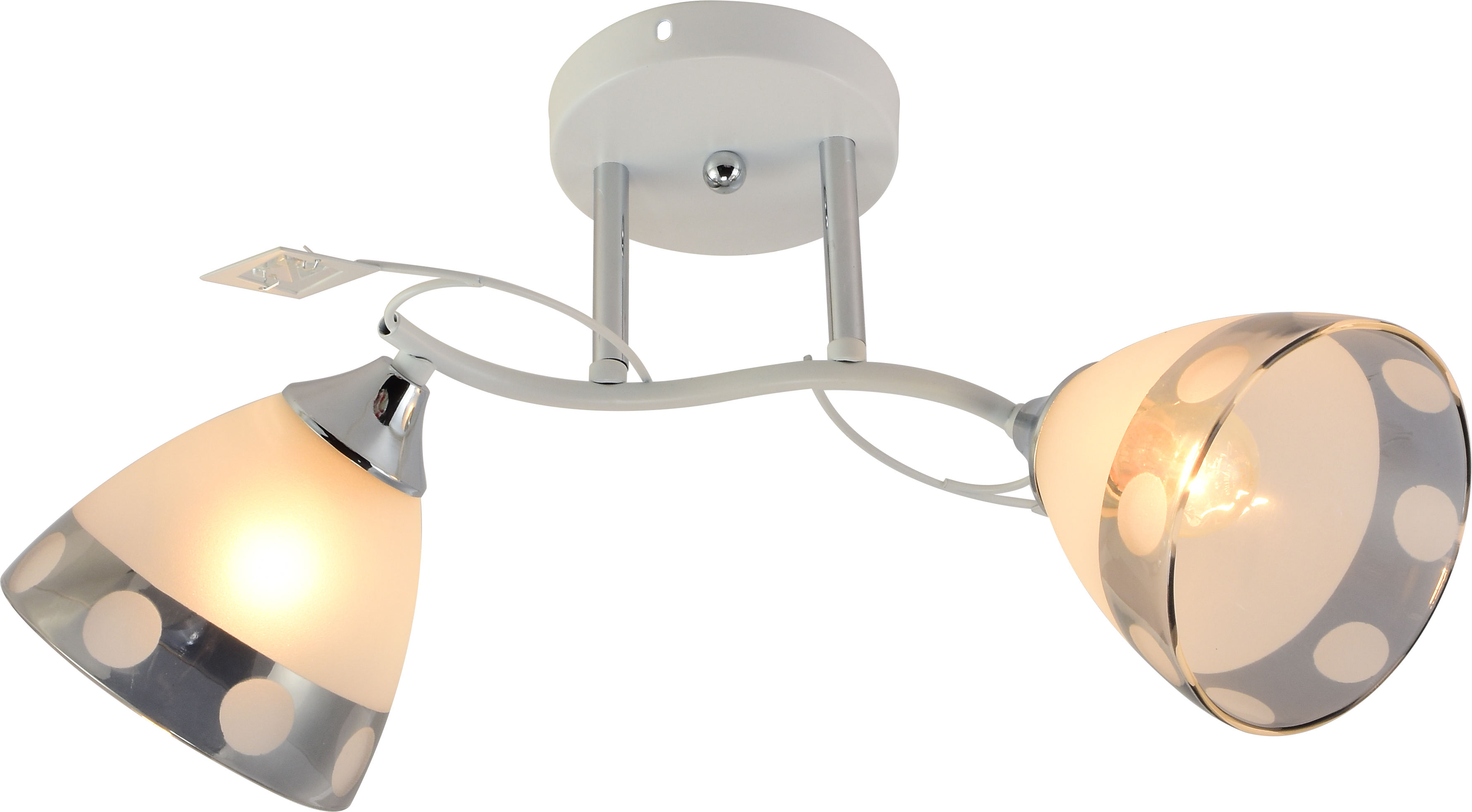 Люстра декоративная INTEREES IS XA1310B/2 White/Chrome на 2 плафона