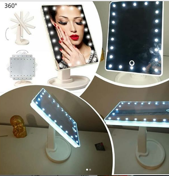 Дзеркало настільне з підсвіткою Large Led Mirror 21,5х16,5 см - фото 2