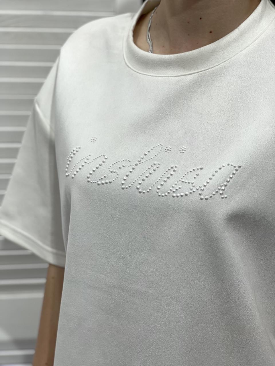 Футболка женская с блестящим принтом inslisa OS Черный (#25022) - фото 10 Футболка женская с блестящим принтом inslisa OS Черный (#25022) - фото 10