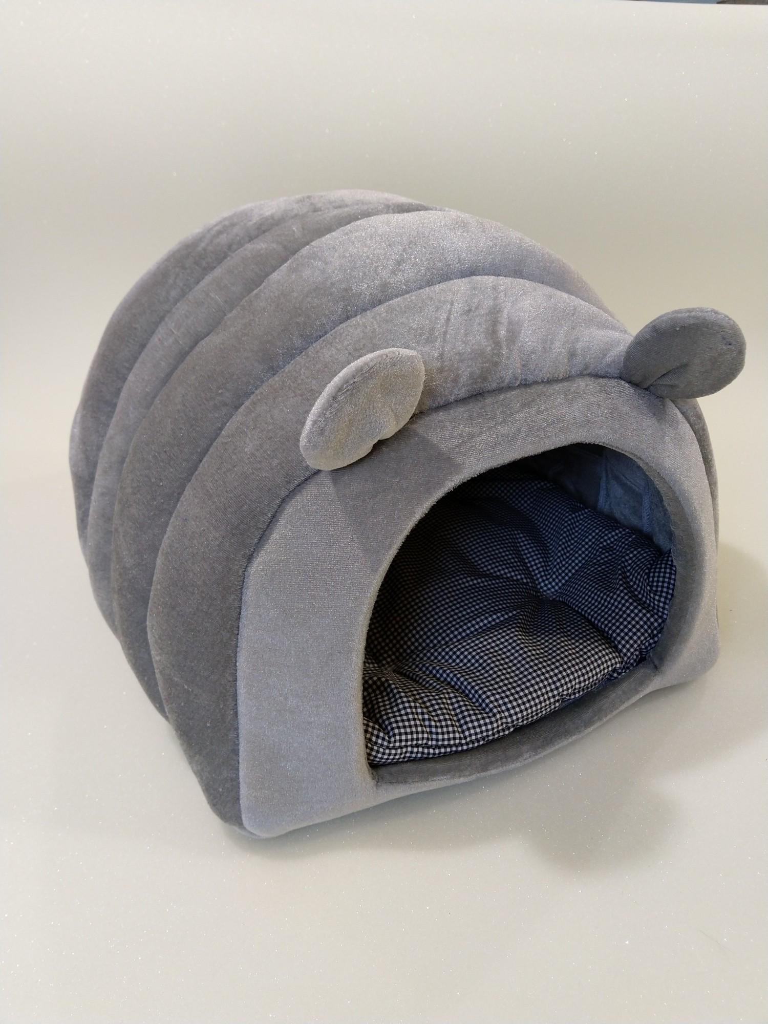 Домик-лежак для домашних животных Luх home Гусеница с подушкой 48х40х36 см Серый (26858270) - фото 1