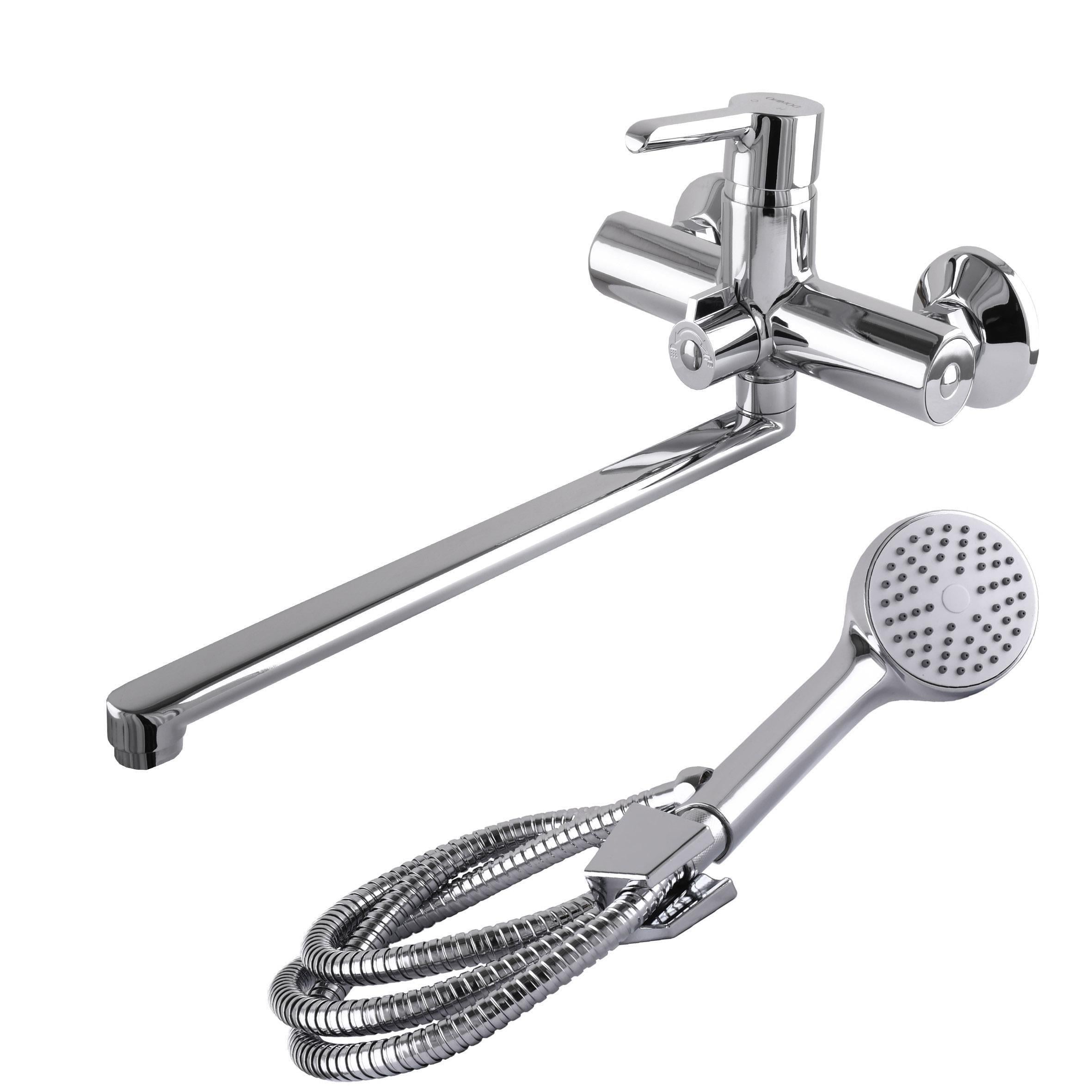 Смеситель для ванны DOMINO PRESTIGE DPS-208 с длинным изливом Хром (22589)