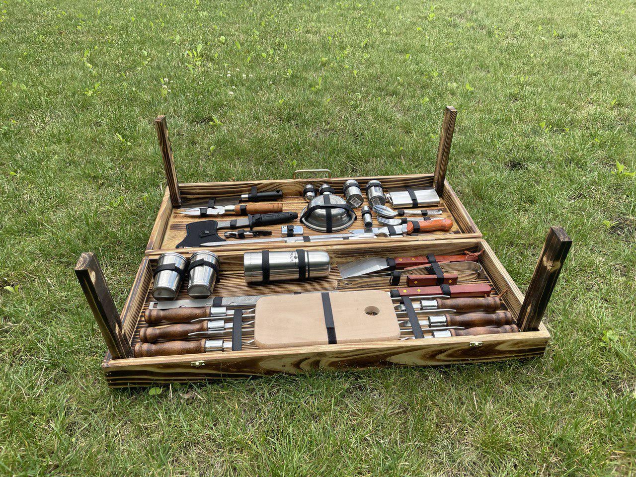 Набор шампуров Шашлычник 3 со столиком