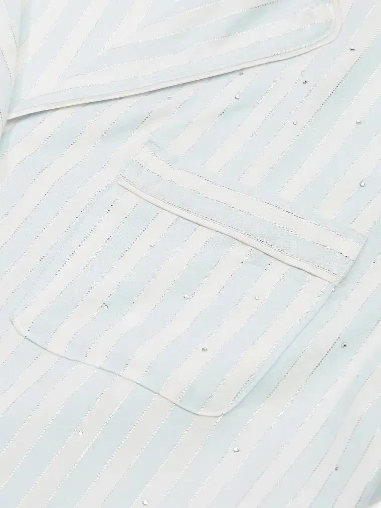 Піжама сорочка/штани фланель Victoria's Secret Flannel Long Pajama смужка Set XS Блакитний (26926721) - фото 3 Піжама сорочка/штани фланель Victoria's Secret Flannel Long Pajama смужка Set XS Блакитний (26926721) - фото 3