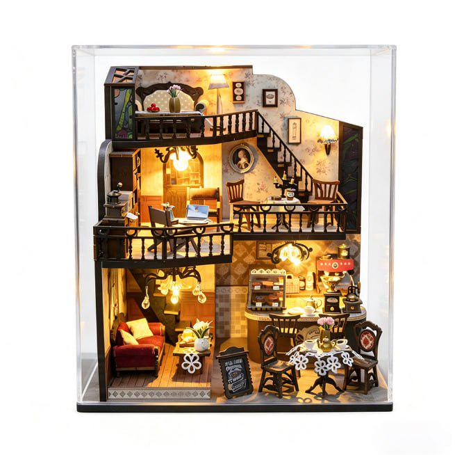 Румбокс интерьерный конструктор Kyoto Sushi Restaurant DIY Miniature House Kit M-2533 и купол (1329-1)