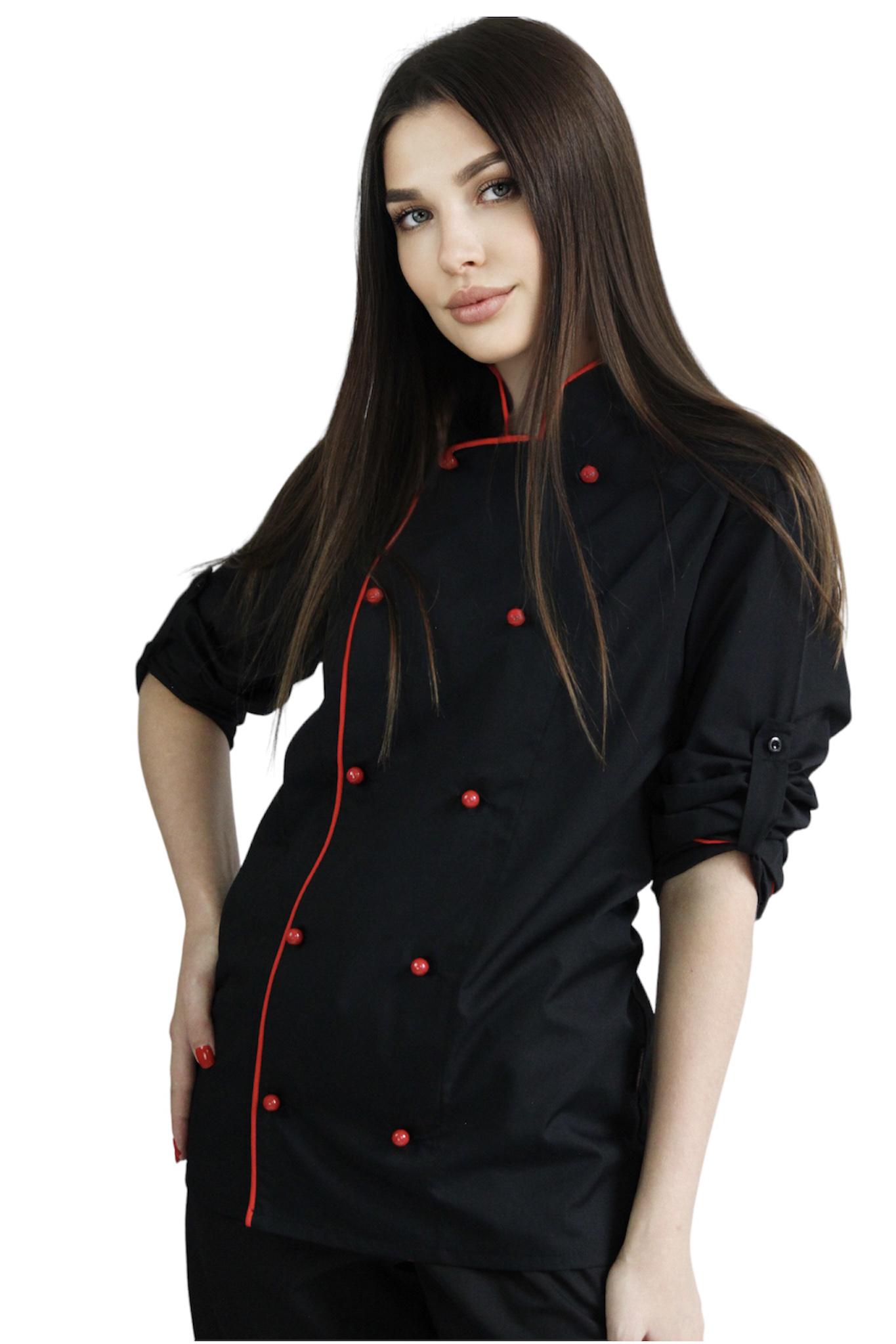 Кітель кухарський унісекс Lux Form р. 42 Мафія (4454) - фото 4