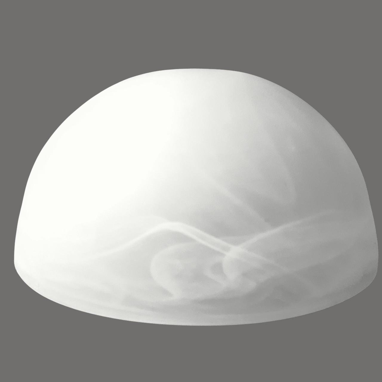 Плафон стеклянный Е27 Белый мраморный