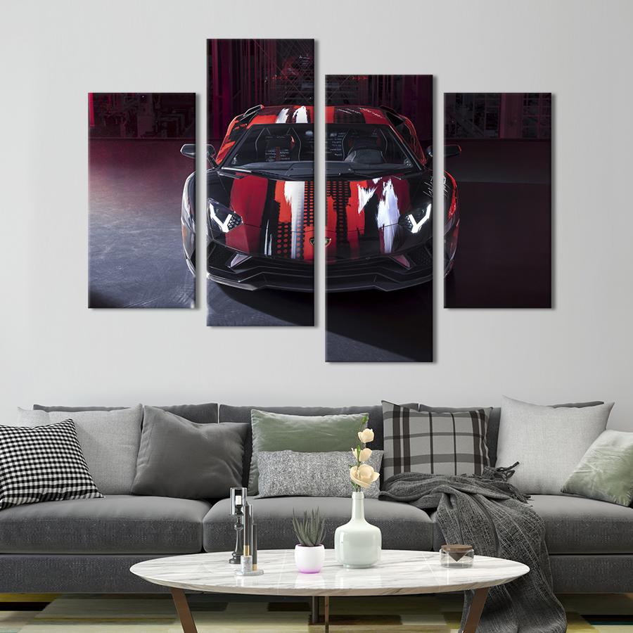 Картина на холсте Элитный автомобиль Lamborghini Aventador S – Yamamoto 149x106 см (1268-42)