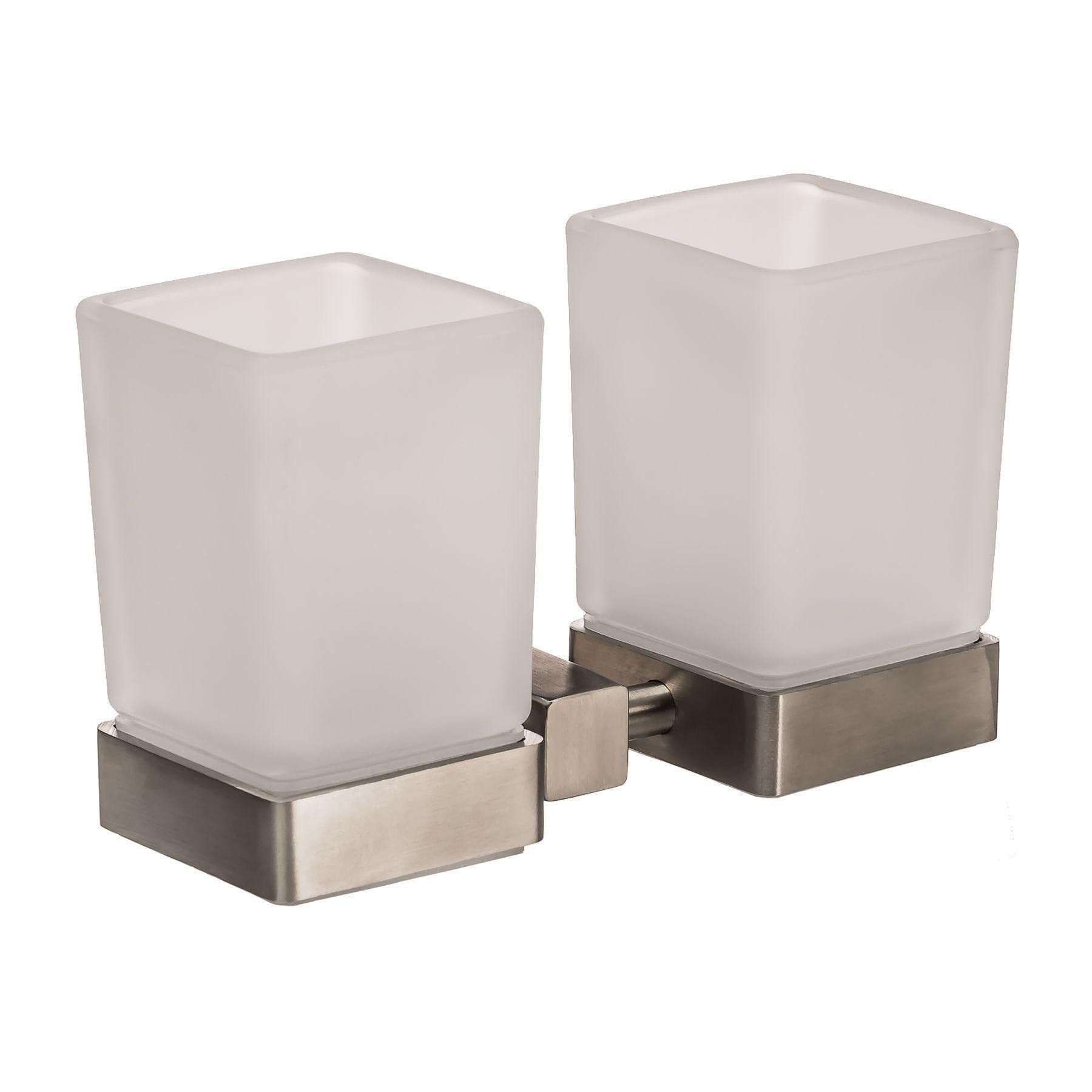 Стакан для зубних щіток подвійний Globus Lux SQ 9428 SUS304 (000019473)