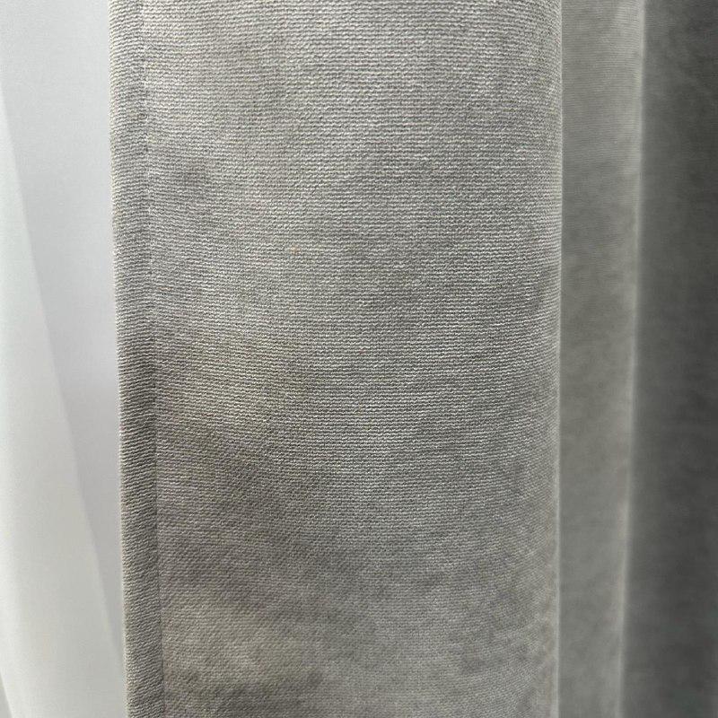 Комплект штор микровелюр 2 шт. 1,5х2,7 м готовые на шторной тесьме 6 см Серый (petek-V44) - фото 6 Комплект штор микровелюр 2 шт. 1,5х2,7 м готовые на шторной тесьме 6 см Серый (petek-V44) - фото 6
