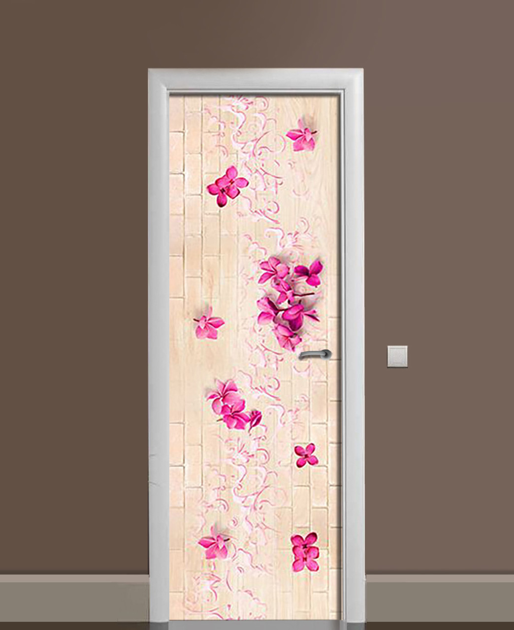Наклейка 3D на двери Zatarga Розовая сирень 650х2000 мм (1323453125)