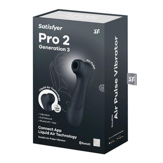 Стимулятор клиторальный Satisfyer Pro 2 Generation 3 With Liquid Air Smart Bluetooth/App Black (38024346)