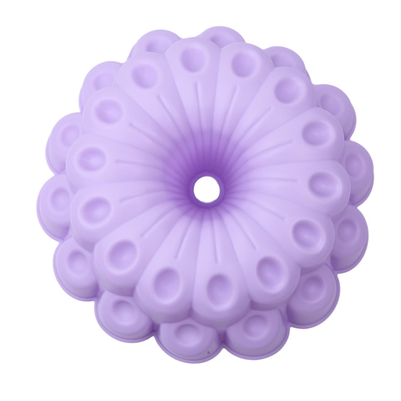 Форма силіконова для випічки Кекс 2 яруси 24 см Фіолетовий (2356744467) - фото 4 Форма силіконова для випічки Кекс 2 яруси 24 см Фіолетовий (2356744467) - фото 4