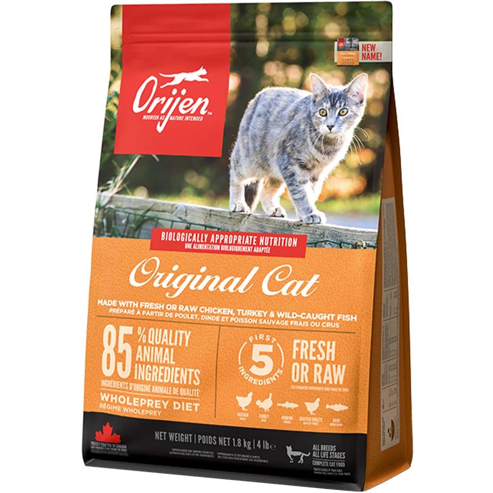 Корм сухой Orijen Original Cat для кошек всех пород и возрастов с курицей/индейкой и сельдью 1,8 кг (o28018)
