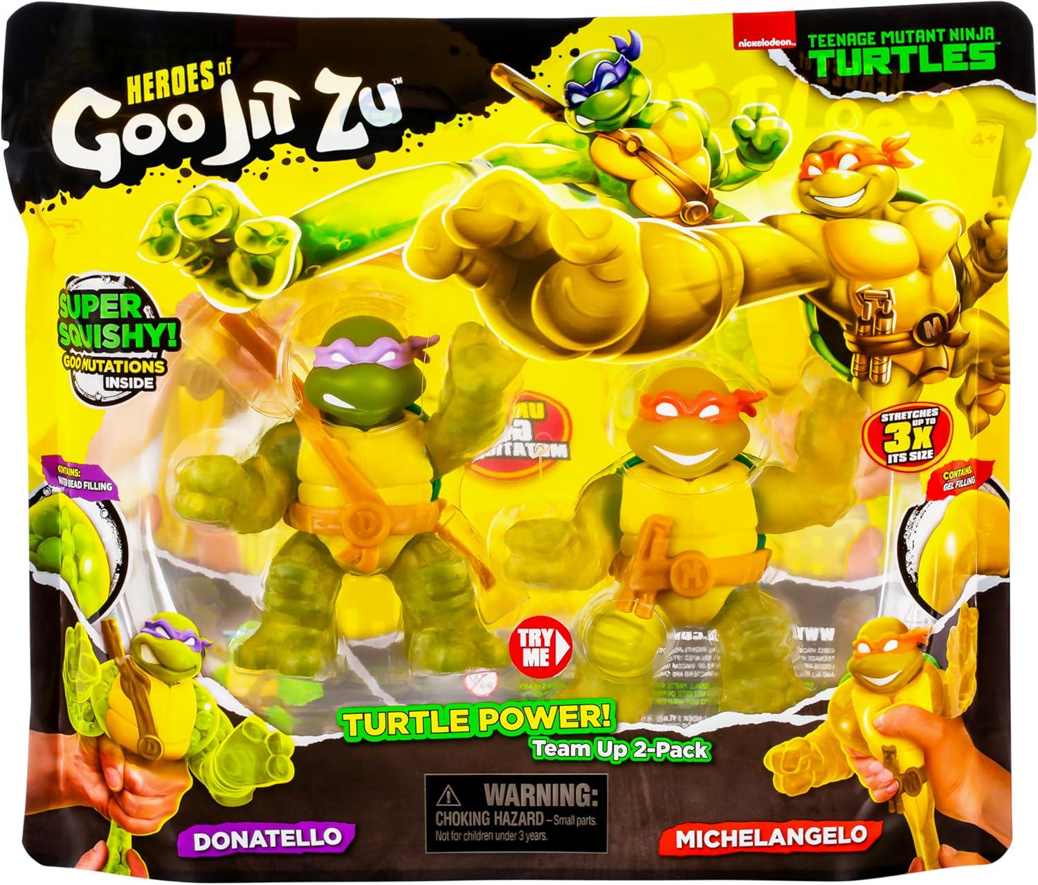 Набор фигурок тянучек Heroes of Goo Jit Zu! Ракушки-ниндзя Донателло и Микеланджело (42680)