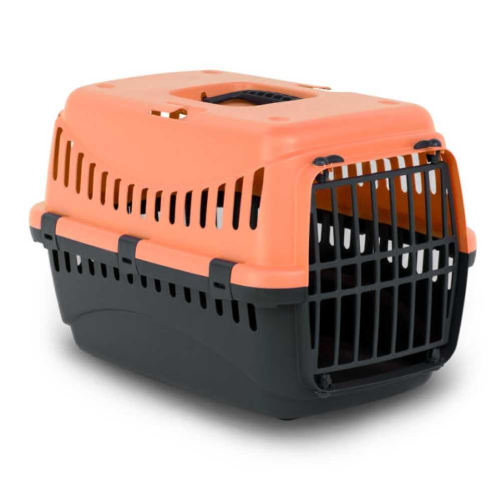 Переноска для животных Bergamo Gipsy 2 large пластиковая дверца 58х38х38 см Персиковый