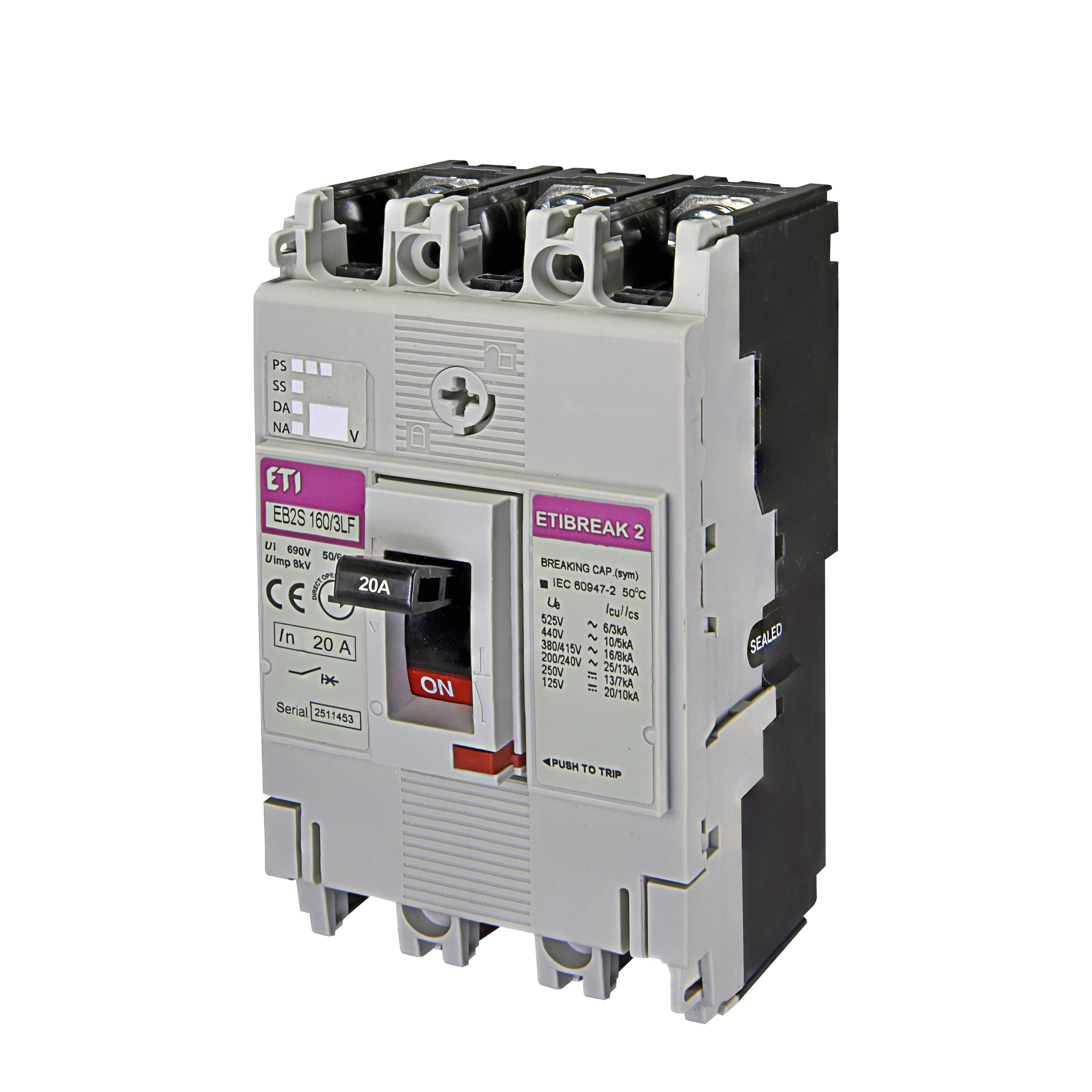 Автоматический выключатель 3P 20A 16 kA ETIBREAK EB2S 160/6LF 4671802