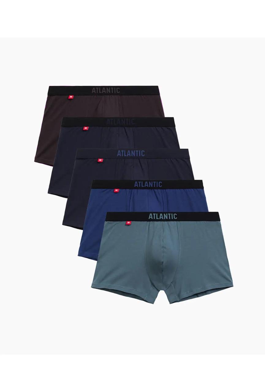 Комплект трусів-боксерів чоловічих Atlantic 5SMH-004 бавовняних з нашивною гумкою 5 шт. XL (2403427084) - фото 1 Комплект трусів-боксерів чоловічих Atlantic 5SMH-004 бавовняних з нашивною гумкою 5 шт. XL (2403427084) - фото 1