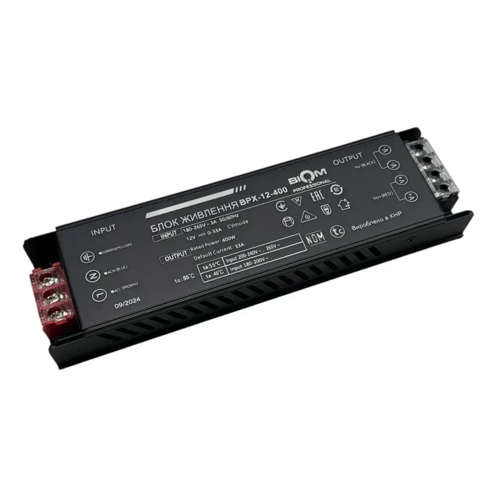 Блок питания Biom Professional DC12 400W BPX-12-400 алюминиевый 33А 12V IP20 (27774387)