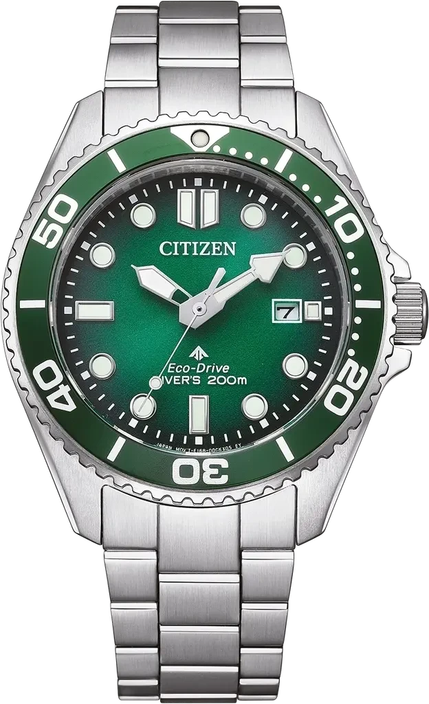 Наручные часы мужские Citizen BN0269-50W Eco-Drive с сапфировым стеклом/стальным корпусом/зеленым циферблатом и водозащитой 200 м Наручные часы мужские Citizen BN0269-50W Eco-Drive с сапфировым стеклом/стальным корпусом/зеленым циферблатом и водозащитой 200 м