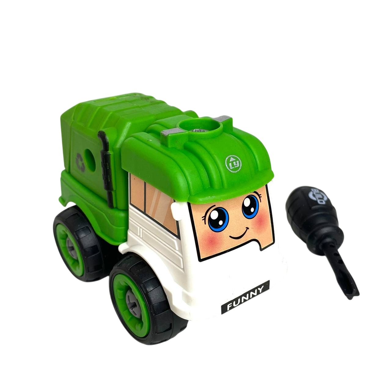 Машинка конструктор-детская Limo Toy LY031C на шурупах спецтехника с отверткой Мусоровоз (2289302319)