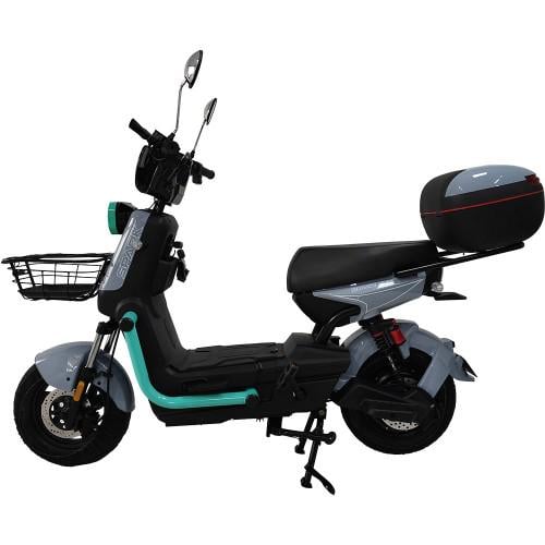 Велосипед з електромотором Spark BOOST EVO 14" 72V 1200W 20 Ah Сірий з бірюзовим (000251387)
