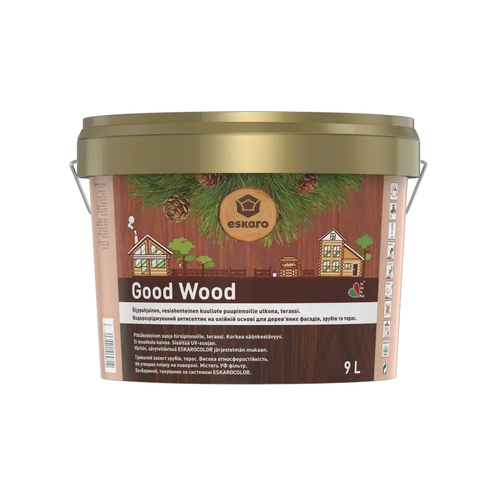 Масло антисептическое для деревянных срубов Eskaro GOOD WOOD 9л (1702161946)