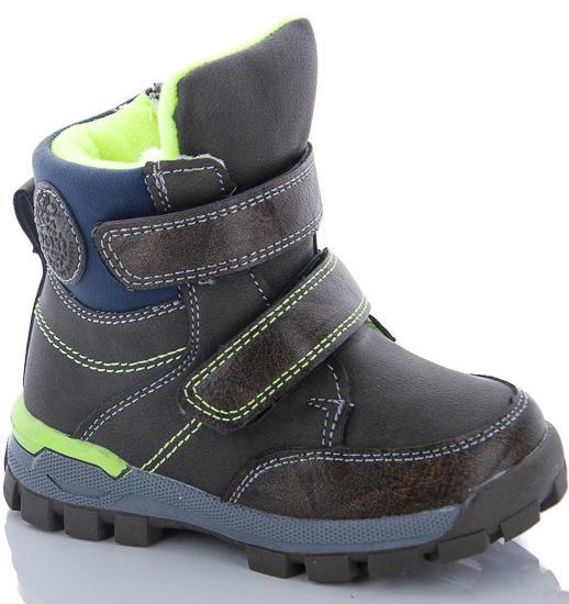 Зимние ботинки с натуральной шерстью Солнце XT91-1H р. 27 Зеленый