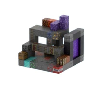 Конструктор магнитный Minecraft Шахта с порталом 106 блоков (24142931)
