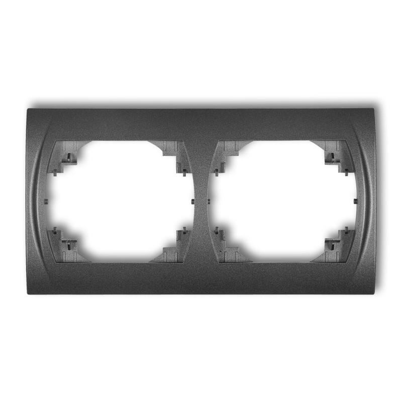 Рамка двойная горизонтальная Karlik Logo Графитовый (11LRH-2) Рамка двойная горизонтальная Karlik Logo Графитовый (11LRH-2)