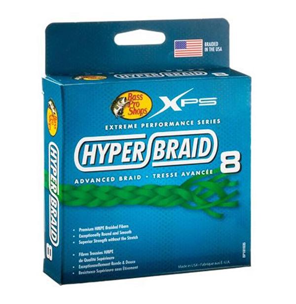 Шнур Bass Pro Shops XPS Hyper Braid 8 Fishing Line 137 м 15 LB 0,13 мм Зелений (2688703)