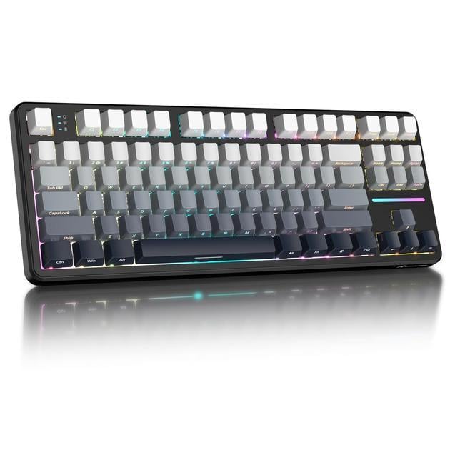 Клавиатура attack shark X87 GRADIENT/наклейки укр раскладки 2.4G/Bluetooth/USB type-c R Черный