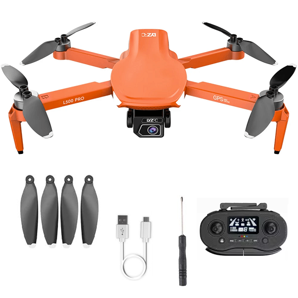 Квадрокоптер LYZRC L500 PRO с 4K и HD камерами GPS БК Orange (d429)