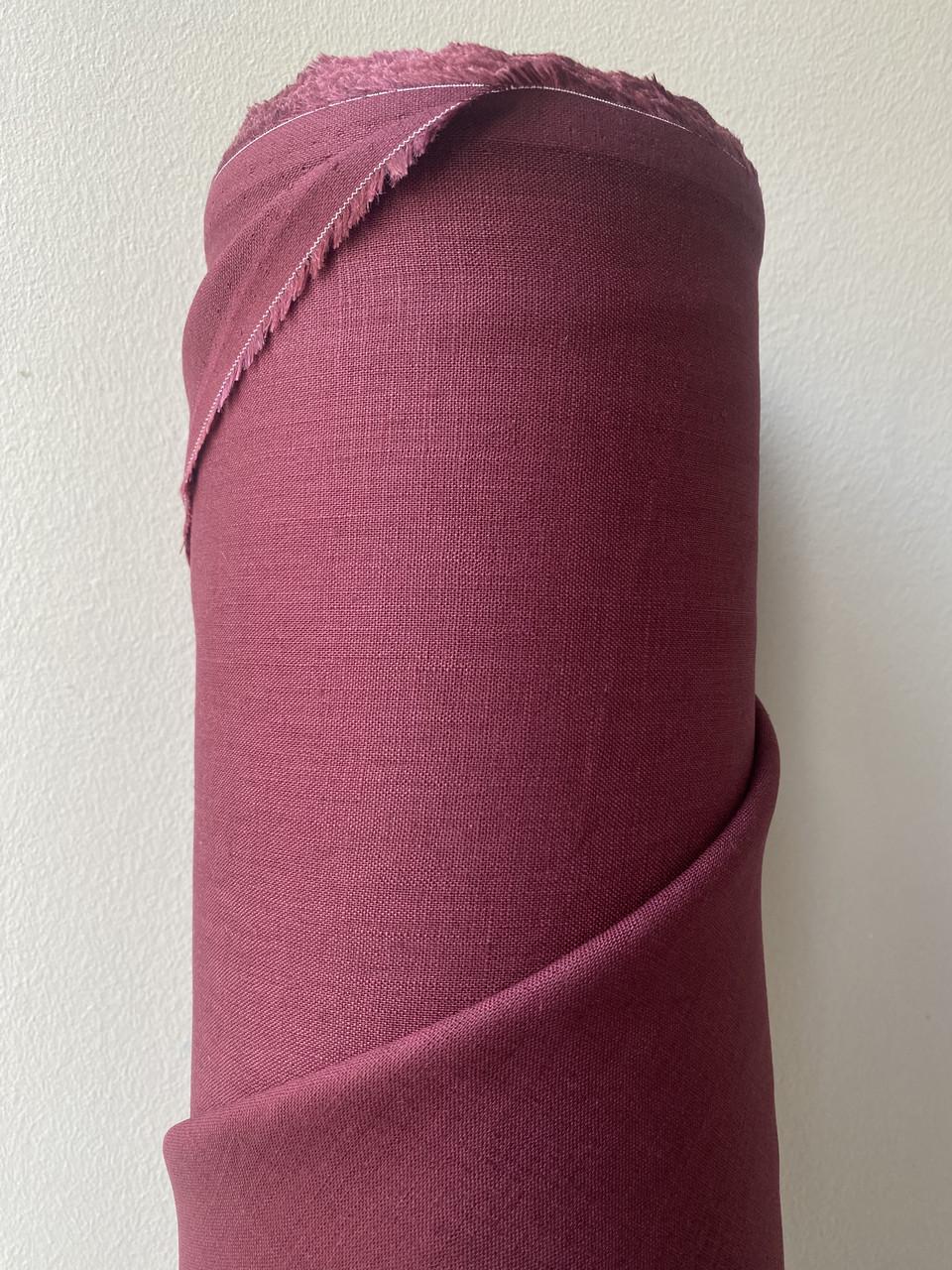 Ткань рубашечно-платьевая LINEN PLUS льняная 143 см 1283 Бордовый - фото 5 Ткань рубашечно-платьевая LINEN PLUS льняная 143 см 1283 Бордовый - фото 5