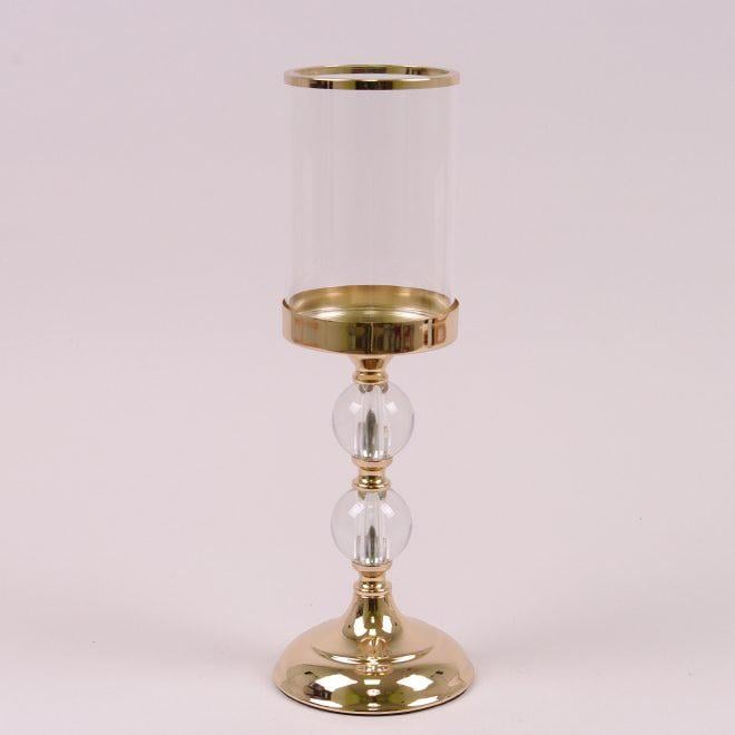 Підсвічник металевий Flora 37 см Золотий (36723)