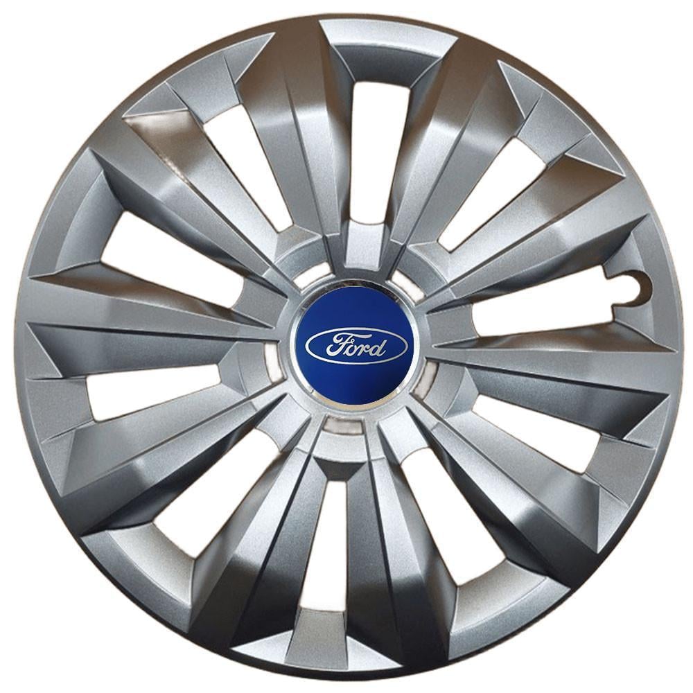 Колпаки SJS 434 с логотипом Ford R16 4 шт. Серебристый (2789081224)