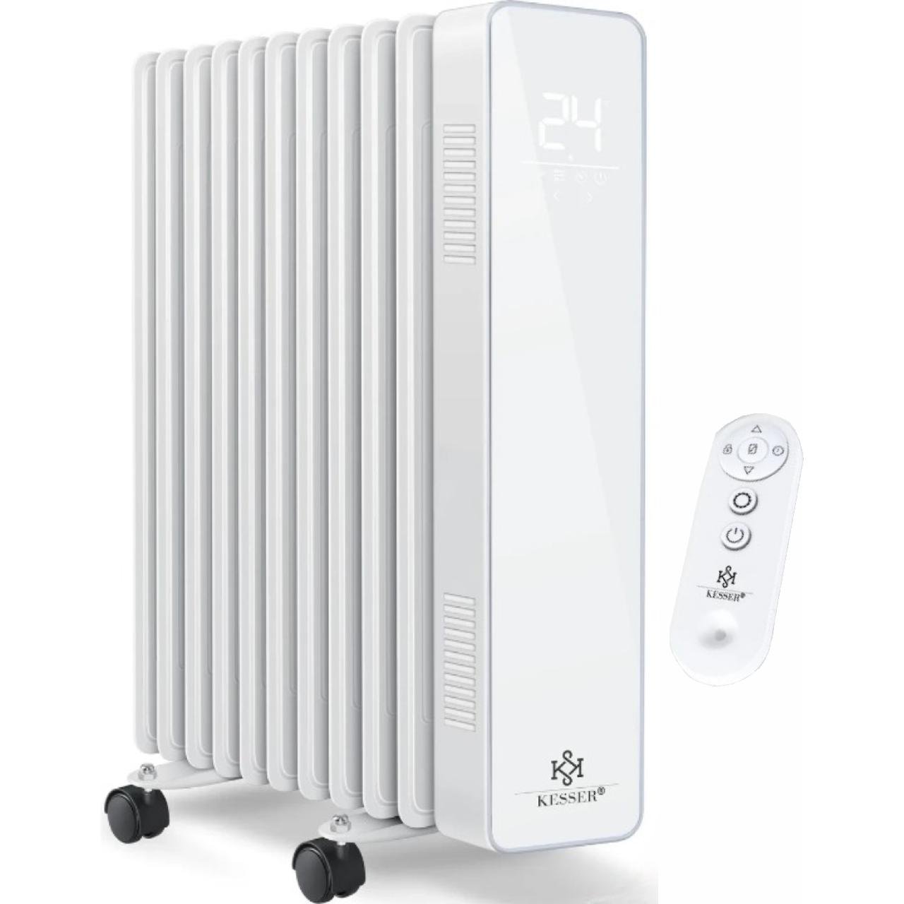 Обогреватель масляный электрический KESSER с дисплеем 2500 Вт 61x49,5x23,6 см