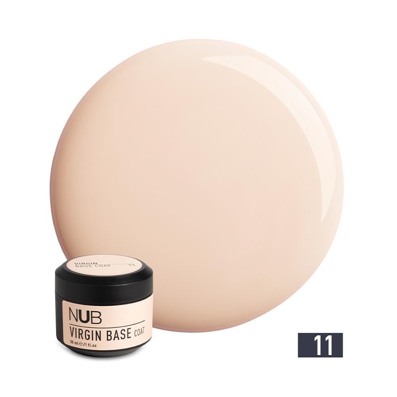 База камуфлююча каучукова для гель-лаку NUB Virgin Base Coat 30 мл 11 Блідий бежево-молочний (90040850)