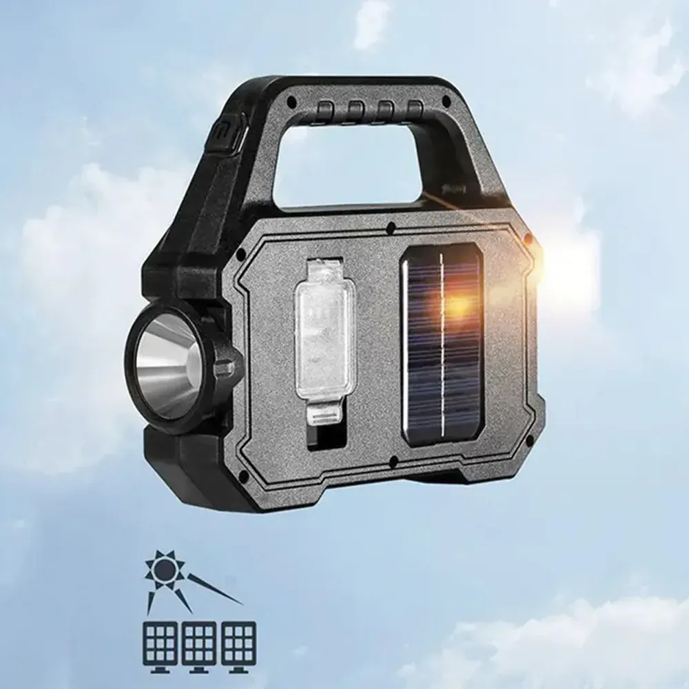 Ліхтар ручний прожектор YT-880B з USB-зарядкою з сонячною панеллю 7 режимів 1200 мАч (234564572) - фото 4 Ліхтар ручний прожектор YT-880B з USB-зарядкою з сонячною панеллю 7 режимів 1200 мАч (234564572) - фото 4