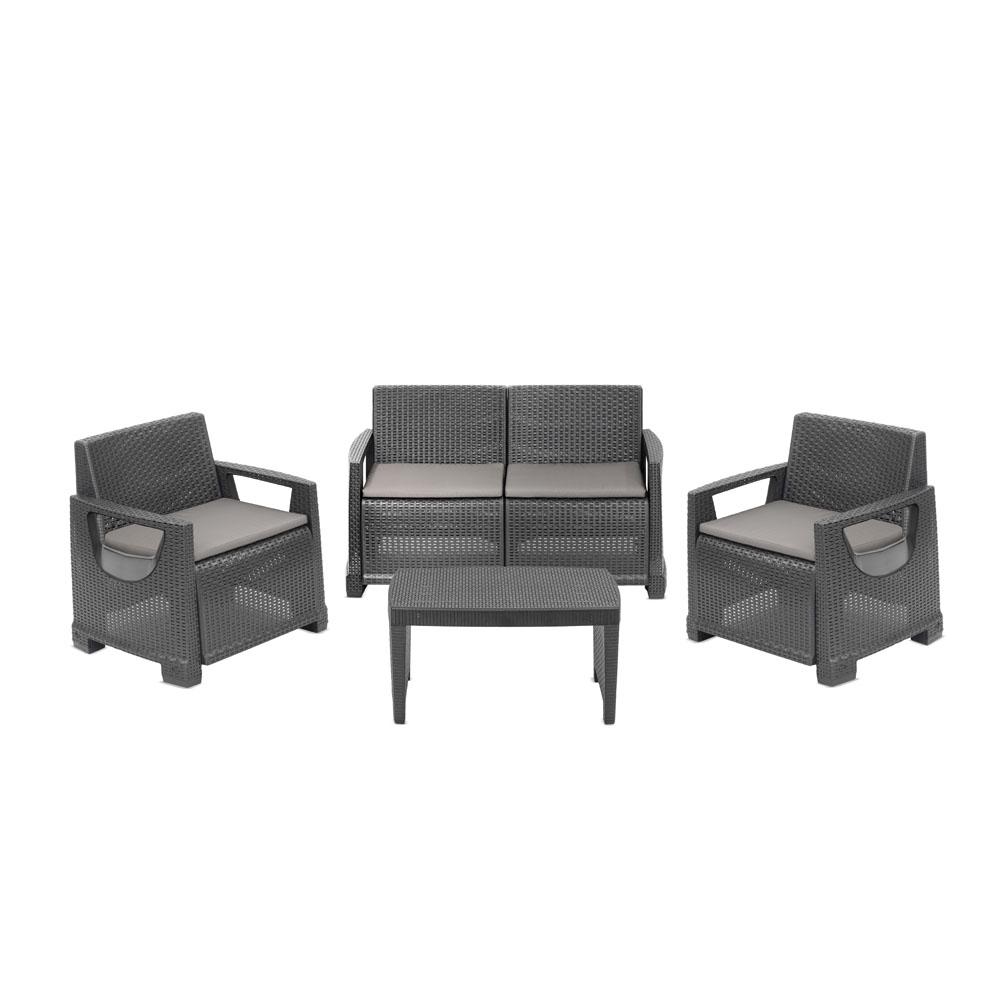 Набор ProGarden MANDELLO с подушками Антрацит (3692) - фото 1 Набор ProGarden MANDELLO с подушками Антрацит (3692) - фото 1