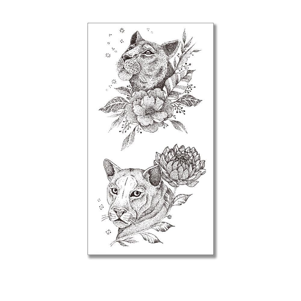 Тату тимчасове водостійке 3D велике Дві пантери XQB-346 10х9 см (4506406) Тату тимчасове водостійке 3D велике Дві пантери XQB-346 10х9 см (4506406)