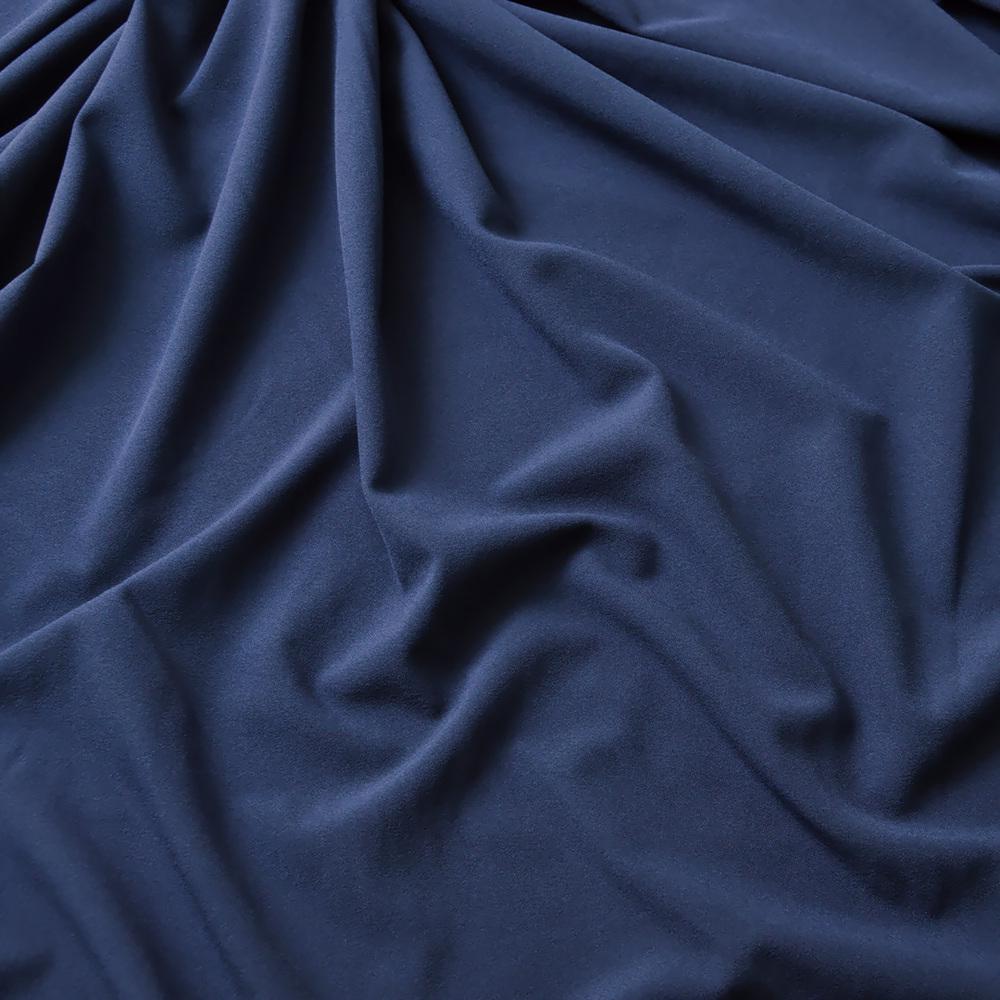 Ткань шифон Мосс креп V-4 Темно-синий (11065)