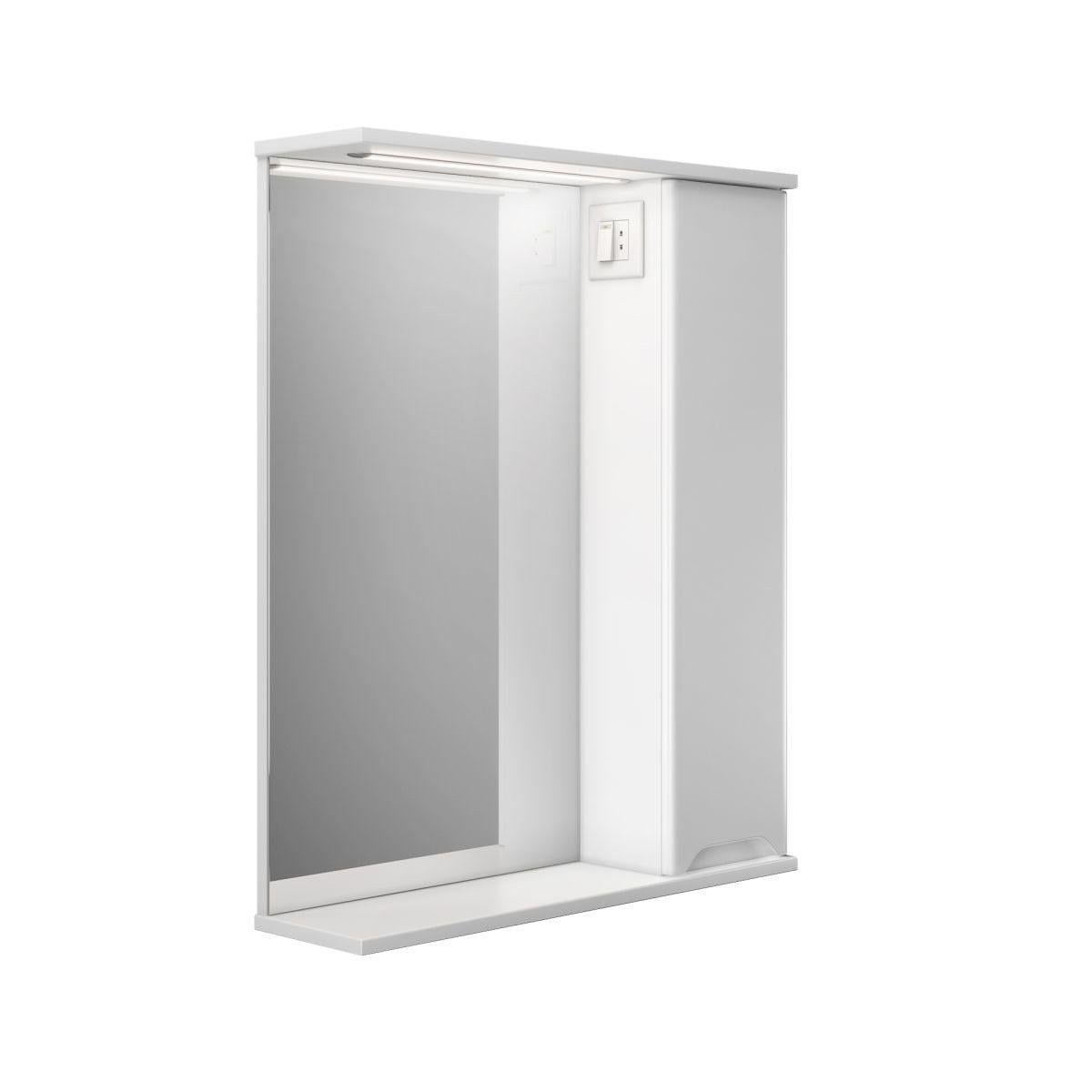 Шкаф навесной с зеркалом PRIME PRMC-65 с LED подсветкой правосторонний (2118828900)