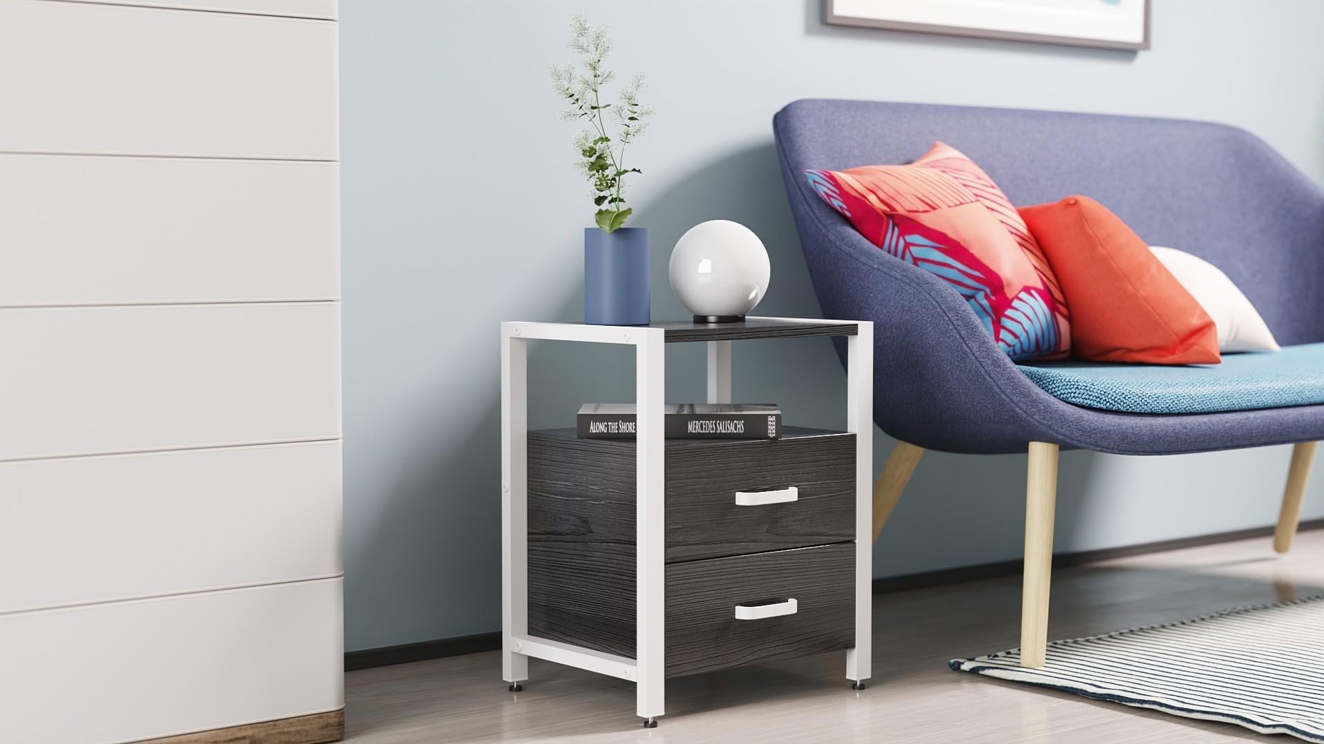 Тумба универсальная Ferrum-decor Вивьен 2/2 ДСП 16 мм 50x41x40 см Белый/Сосная Кембра (FRD-104165)