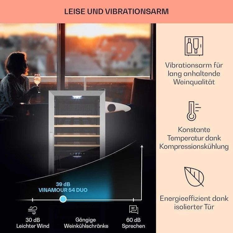 Винный холодильник KLARSTEIN Vinamour 54 Duo (10045813) - фото 5