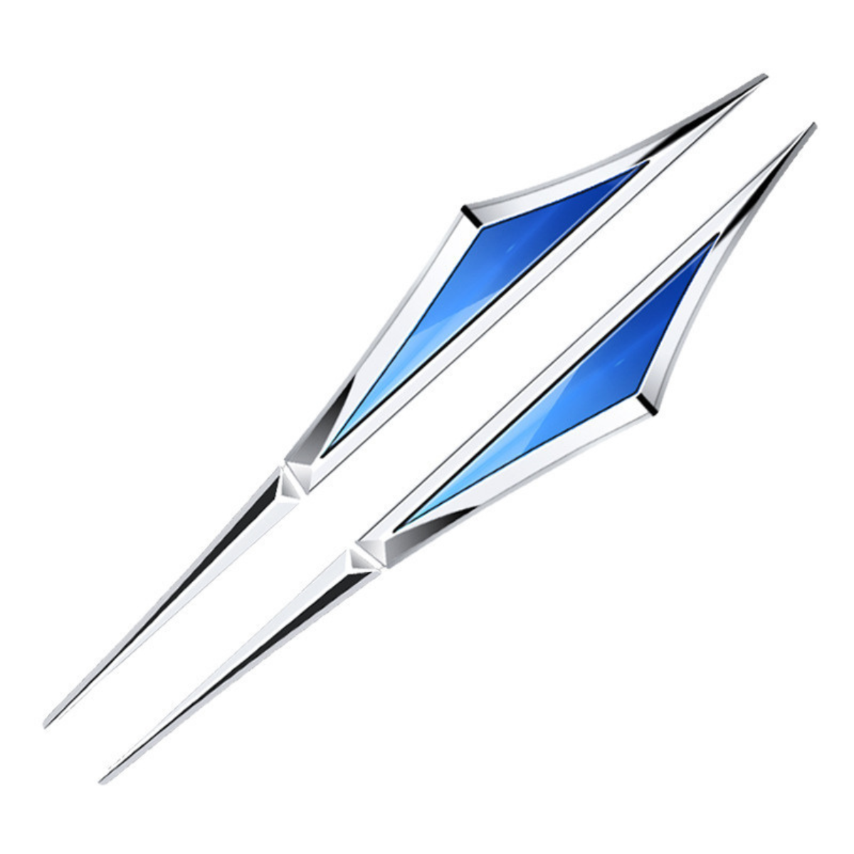 Эмблемы на авто 3D SideEmblem 2 шт. Синий/Серебристый (3451)