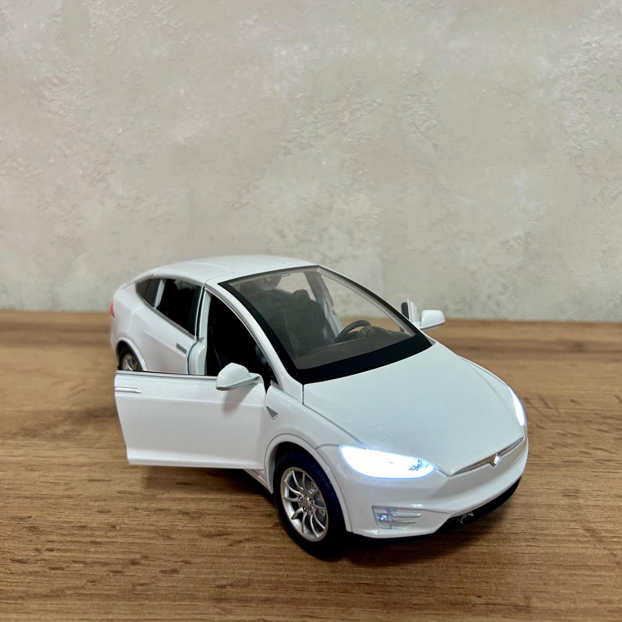 Игрушечная машинка Tesla Model 1:24 металлическая Белый (2403C White) - фото 11