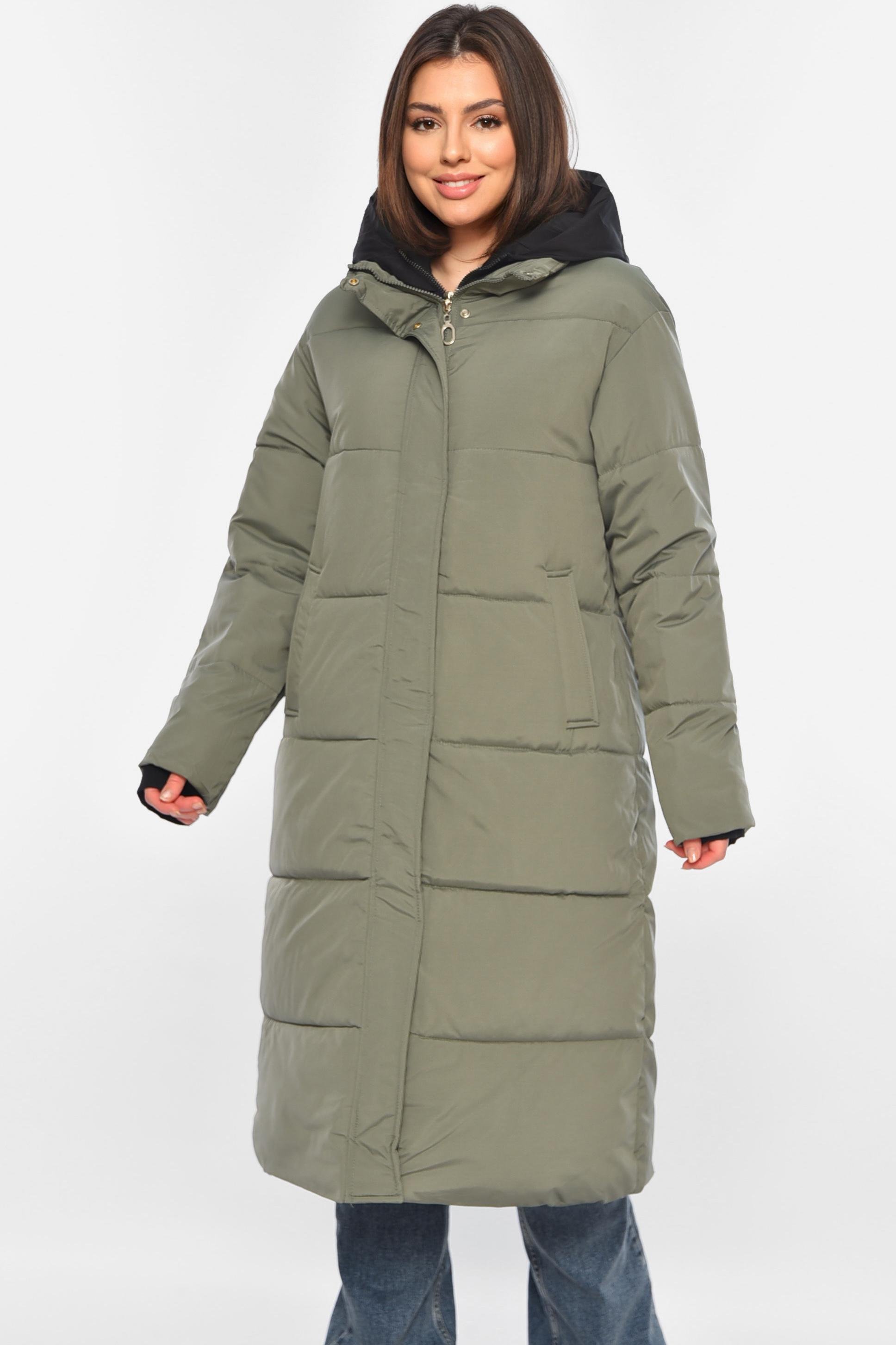 Куртка жіноча подовжена зима M Зелений (196305)